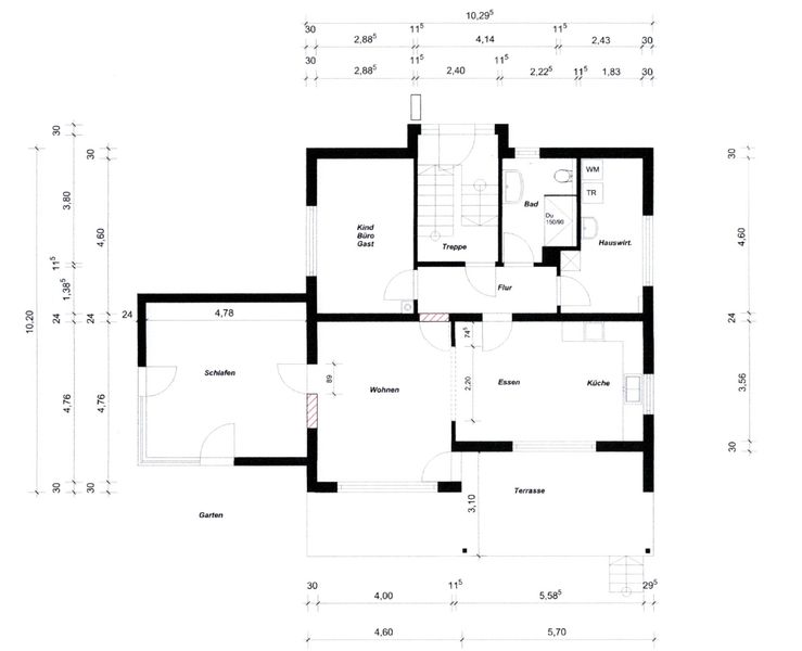 Von Privat - Kauf sofort möglich - Ruhige u. sonnige 4 Zim. EG Whg, ca. 110 qm Wfl., Südgarten
